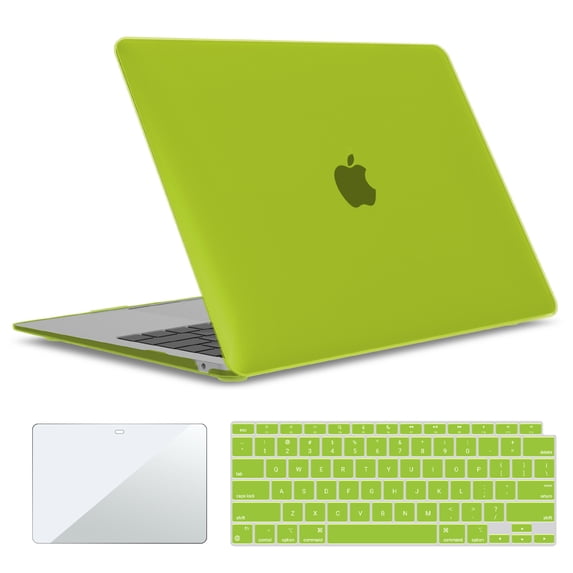 IBENZER Compatible with 2022 2021 2020 MacBook Air 13 Inch Case M1 A2337 A2179 A1932, Hard Shell Case & Keyboard Cover & Screen Film for Mac Air 13 with Touch ID (2018-2022), AVGN, W-AT13-AVGN+2