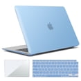 thumbnail image 1 of IBENZER Compatible with 2022 2021 2020 MacBook Air 13 Inch Case M1 A2337 A2179 A1932, Hard Shell Case & Keyboard Cover & Screen Film for Mac Air 13 with Touch ID (2018-2022), Airy Blue, W-AT13-ARBL+2, 1 of 10