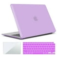 thumbnail image 1 of IBENZER Compatible with 2022 2021 2020 MacBook Air 13 Inch Case M1 A2337 A2179 A1932, Hard Shell Case & Keyboard Cover & Screen Film for Mac Air 13 with Touch ID (2018-2022), Purple, W-AT13-PU+2, 1 of 10