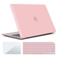 thumbnail image 1 of IBENZER Compatible with 2022 2021 2020 MacBook Air 13 Inch Case M1 A2337 A2179 A1932, Hard Shell Case & Keyboard Cover & Screen Film for Mac Air 13 with Touch ID (2018-2022), Rose Quartz, W-AT13-RQ+2, 1 of 10