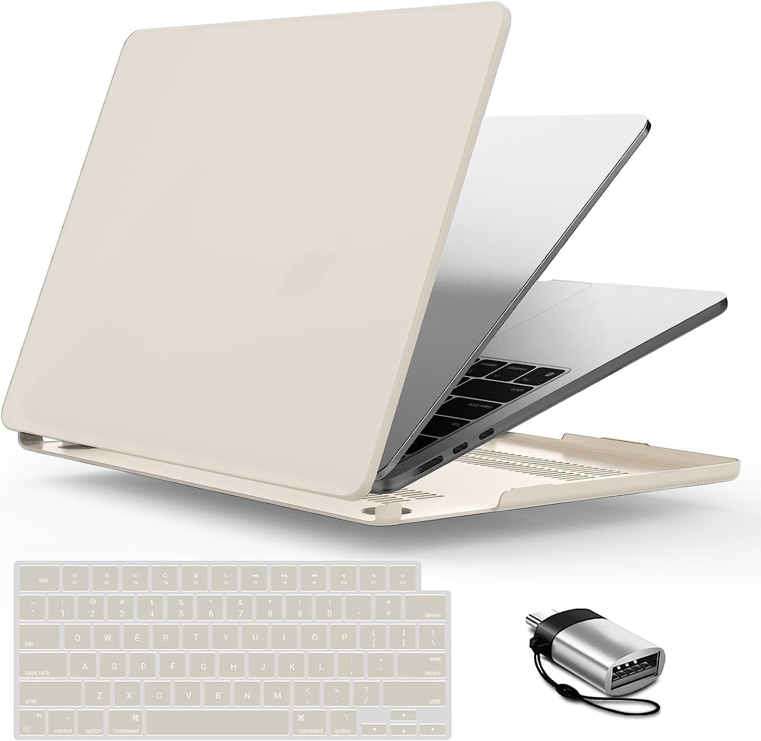 Custodia Loyrina Per MacBook Air 13,6 M3/M2 2024-2022 - Ultra Sottile, Trasparente, Con Accessori - Foto 5