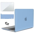 thumbnail image 1 of IBENZER Compatible with 2025 2024 M2 M1 MacBook Pro 13 Inch Case 2025-2016 A2338 A2289 A2251 A2159 A1989, HardShell Case+Keyboard Cover+Type-C+Screen Film for Mac Pro 13, Airy Blue, ARBL, 1 of 9