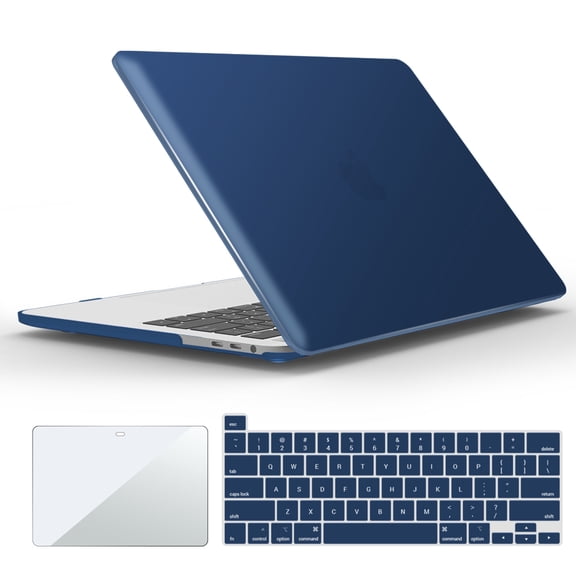IBENZER Compatible with 2025 2024 MacBook Pro 13 Inch Case M2 M1 A2338 A2289 A2251 A2159 A1989 A1706 A1708 (2025-2021), HardShell Case & Keyboard Cover & Screen Film, Navy Blue, NVBL