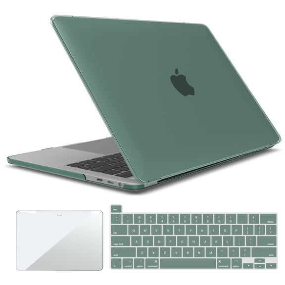IBENZER Compatible with 2025 2024 MacBook Pro 13 Inch Case M2 M1 A2338 A2289 A2251 A2159 A1989 A1706 A1708 (2025-2021), HardShell Case & Keyboard Cover & Screen Film, Midnight Green, MTGN