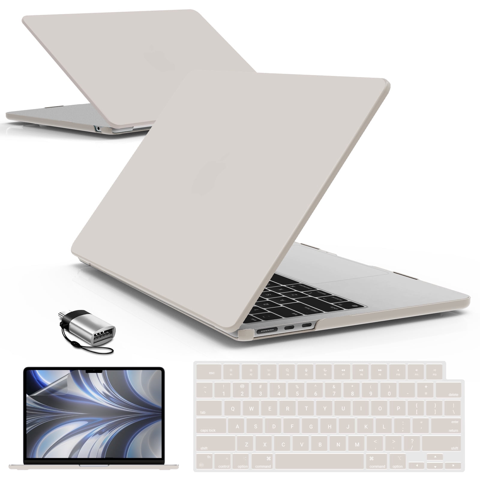 IBENZER Hülle Für MacBook Air 13 Zoll (M4/M3/M2) – Hartschale, Tastaturschutz & Bildschirmfolie Im Set