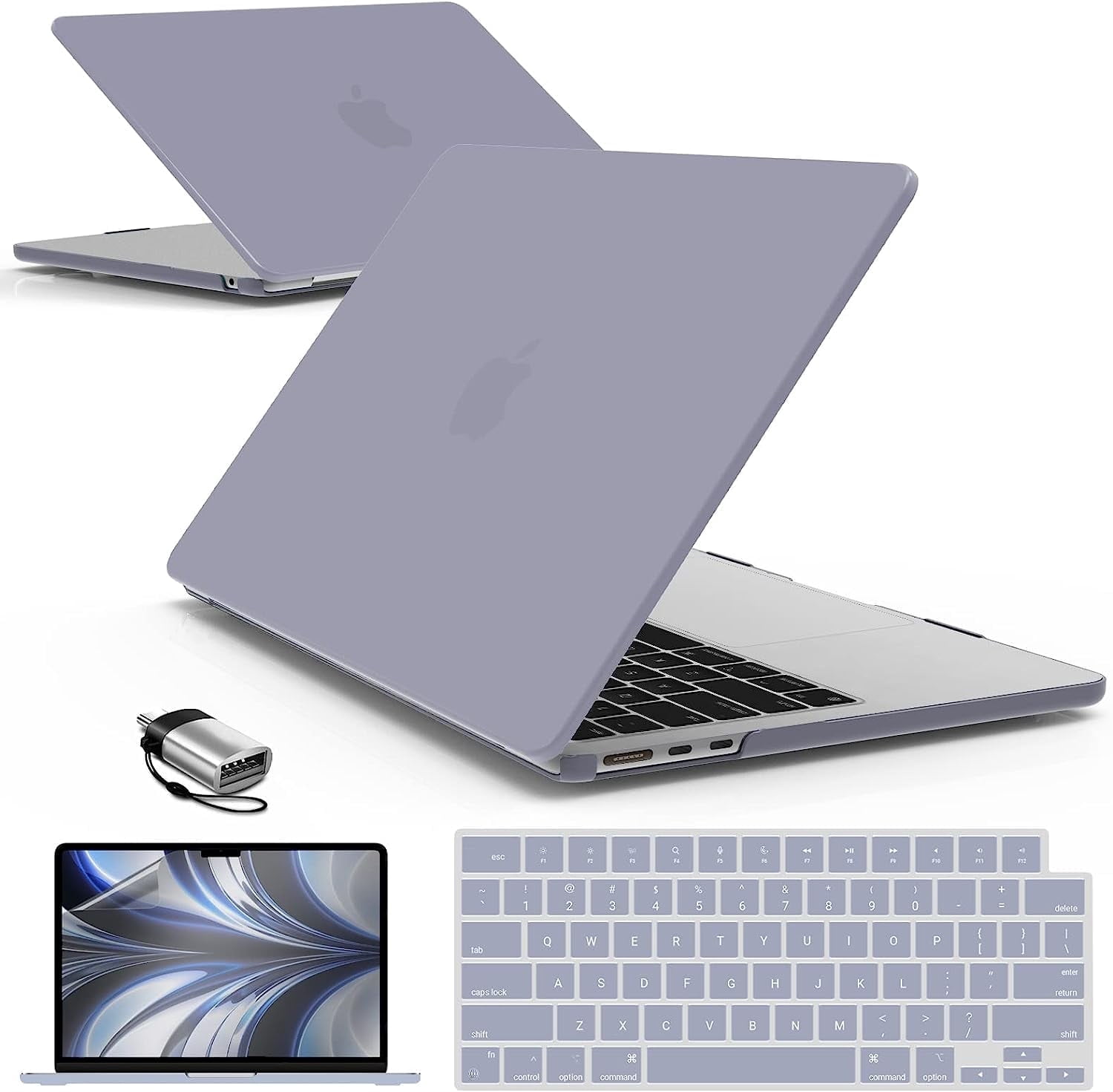 IBENZER Hülle Für MacBook Air 13 Zoll (M4/M3/M2) – Hartschale, Tastaturschutz & Bildschirmfolie Im Set