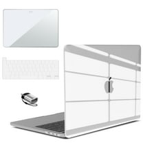 IBENZER Compatible with 2025 2024 M2 M1 MacBook Pro 13 Inch Case 2025-2016 A2338 A2289 A2251 A2159 A1989, HardShell Case Keyboard Cover Type-C Screen Film for Mac Pro 13, Crystal Clear, CYCL