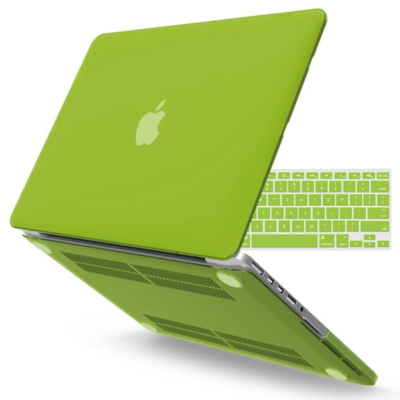 IBENZER Compatible with MacBook Pro 13 Inch Case 2015-2012 A1502 A1425, Hard Shell Case with Keyboard Cover for Old Version Mac Pro Retina 13, Avocado Green, W-R13-AVGN+1