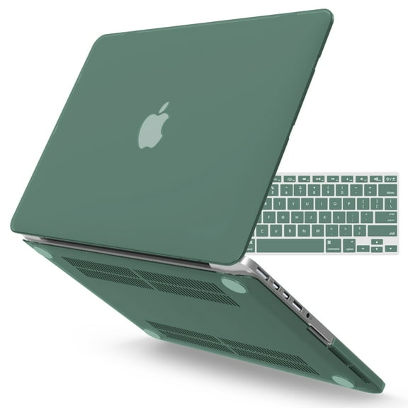 IBENZER Compatible with MacBook Pro 13 Inch Case 2015-2012 A1502 A1425, Hard Shell Case with Keyboard Cover for Old Version Mac Pro Retina 13, Midnight Green, W- R13-MTGN+1