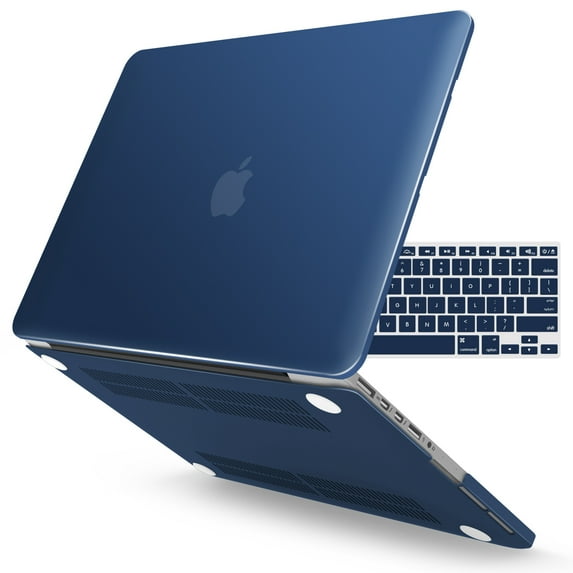 IBENZER Compatible with MacBook Pro 13 Inch Case 2015-2012 A1502 A1425, Hard Shell Case with Keyboard Cover for Old Version Mac Pro Retina 13, Navy Blue, W-R13-NVBL+1
