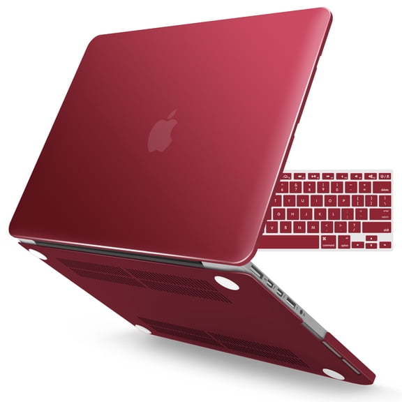 IBENZER Compatible with MacBook Pro 13 Inch Case 2015-2012 A1502 A1425, Hard Shell Case with Keyboard Cover for Old Version Mac Pro Retina 13, Wine Red, W-R13-WR+1