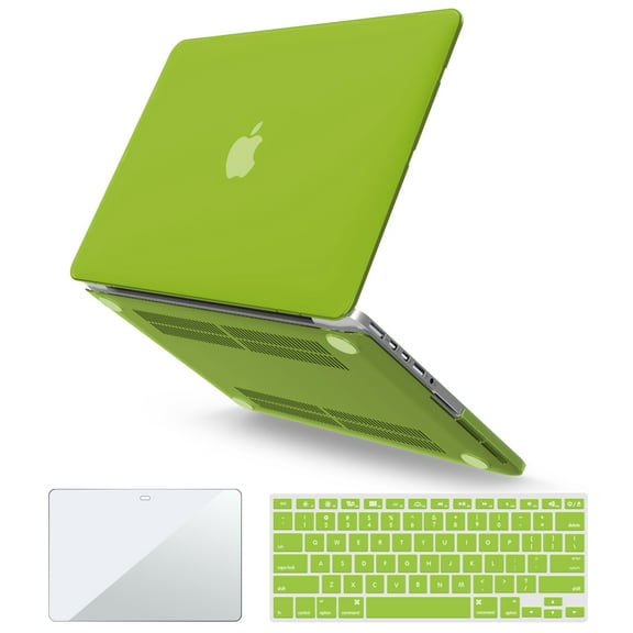 IBENZER Compatible with MacBook Pro 13 Inch Case2015-2012 A1502 A1425, Hard Shell Case with Keyboard Cover & Screen Protector for Old Version Mac Pro Retina 13, Avocado Green, W-R13-AVGN+2