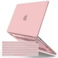 thumbnail image 1 of IBENZER Compatible with MacBook Pro 14 Inch Case 2025 2024 M4 A3112 A3185 A3401 M3 A2918 A2992 M2 A2779 M1 A2442 Pro Max (2025-2021), HardShell Case & KeyboardCover for Mac Pro 14, Rose Quartz, 1 of 7