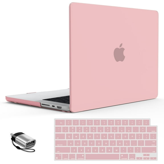 IBENZER Compatible with MacBook Pro 16 Inch Case 2025 2024 M4 A3403 A3186 M3 A2991 M2 A2780 M1 A2485 Pro Max (2025-2021), Hard Shell Case & Keyboard Cover & Type-C for Mac Pro 16, Rose Quartz, RQ