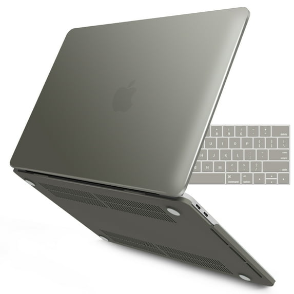IBENZER Compatible with Macbook Pro 15 Inch Case 2019 2018 2017 2016 A1990 A1707, Plastic Hard Shell Case with Keyboard Cover for Mac Pro 15 Touch Bar,Gray, W-T15GY+1