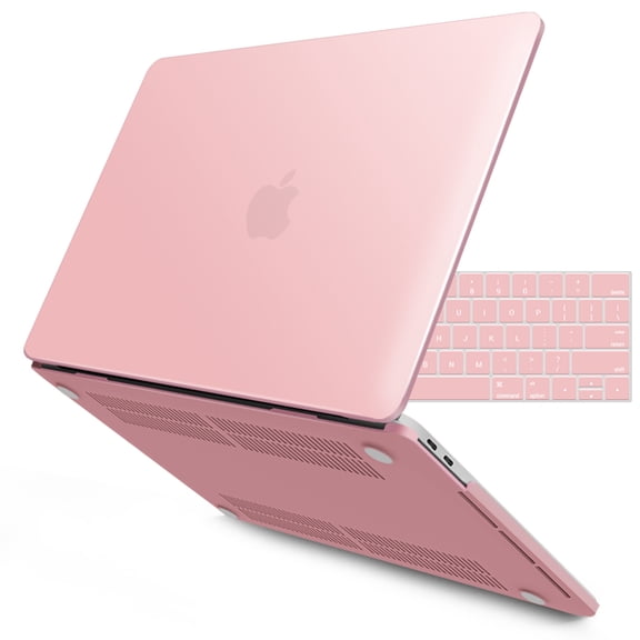 IBENZER Compatible with Macbook Pro 15 Inch Case 2019 2018 2017 2016 A1990 A1707, Plastic Hard Shell Case with Keyboard Cover for Mac Pro 15 Touch Bar, Rose Quartz, W-T15RQ+1