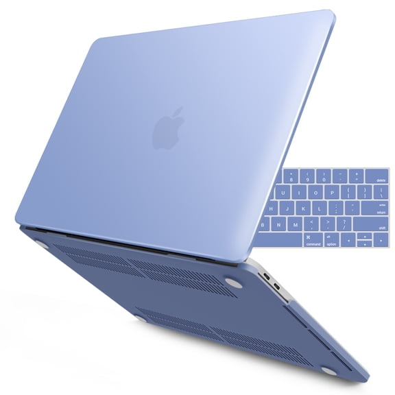 IBENZER Compatible with Macbook Pro 15 Inch Case 2019 2018 2017 2016 A1990 A1707, Plastic Hard Shell Case with Keyboard Cover for Mac Pro 15 Touch Bar, Serenity Blue, W-T15SRL+1