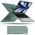 thumbnail image 1 of IBENZER Compatible with New 2024 2023 M2 MacBook Air 15 inch case A2941, Hard Shell Case with Keyboard Cover for Mac Air 15.3" M2 Chip with Retina Display & Touch ID, Midnight Green, W-AT15-MTGN+1, 1 of 9