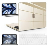 IBENZER Compatible with New 2025 2024 2023 MacBook Air 15 inch case M4 A3241 M3 A3113 M2 A2941, Hard Shell Case & Keyboard Cover & Screen Protector for Mac Air 15.3, Crystal Clear, W-AT15-CYCL+2