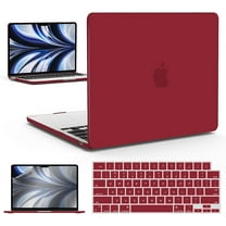 IBENZER Compatible with New 2025 2024 2023 MacBook Air 15 inch case M4 A3241 M3 A3113 M2 A2941, Hard Shell Case & Keyboard Cover & Screen Protector for Mac Air 15.3" , Wine Red, W-AT15-WR 2