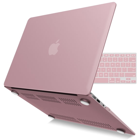 IBENZER Compatible with MacBook Air 11 Inch Case A1370 A1465, Hard Shell Case with Keyboard Cover for Mac Air 11, Rose Gold, W-A11-MPK+1