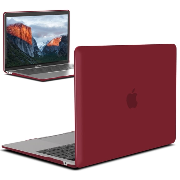 IBENZER Hard Shell Case Compatible with MacBook Air 13 inch 2022 2021 2020 M1 A2337 A2179 A1932, Hard Shell Case for Mac Air 13 Retina Display with Touch ID, Wine Red, W-MAT13-WR