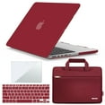 thumbnail image 1 of IBENZER Hard Shell Case for MacBook Pro 13 Inch 2015-2012 A1502 A1425, Hard Shell Case with Bag & Keyboard Cover & Screen Protector for Old Version Mac Pro Retina 13, Wine Red, W-R13-WR+3SP, 1 of 9
