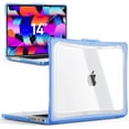 thumbnail image 1 of IBENZER Hexpact MacBook Pro 14 Inch Case 2022 2021 Release New Version M1 Pro Max A2442, Heavy Duty Protective Case with Screen Lock for Apple Mac Pro 14 with Touch ID, Serenity Blue, HPE-T14-SRL, 1 of 9