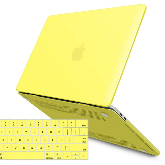 IBENZER MacBook Pro 13 Inch Case 2020 2019 2018 2017 2016 A2159 A1989 A1706 A1708, Hard Shell Case with Keyboard Cover for Apple Mac Pro 13 Touch Bar, Yellow, T13YW+1