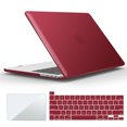 thumbnail image 1 of IBENZER Compatible with 2025 2024 MacBook Pro 13 Inch Case M2 M1 A2338 A2289 A2251 A2159 A1989 A1706 A1708 (2025-2021), HardShell Case & Keyboard Cover & Screen Film, Wine Red, WR, 1 of 5
