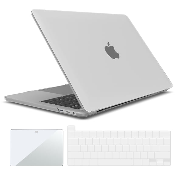IBENZER New 2022 2021 2020 MacBook Pro 13 Inch Case M1 A2338 A2289 A2251 A2159 A1989 A1706 A1708 Hard Shell Case&Keyboard Cover&Screen Film for Apple Mac Pro 13 Touch Bar, Frost Clear, W-T13-CL+2