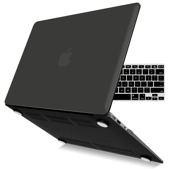 IBENZER Old Version (2010-2017 Release) MacBook Air 13 Inch Case (Models: A1466 / A1369), Plastic Hard Shell Case with Keyboard for Apple Mac Air 13, Black, W-A13-BK+1