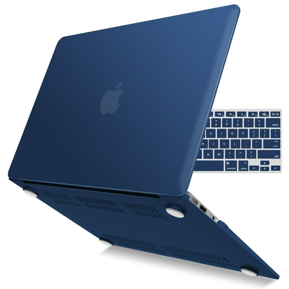 IBENZER Old Version (2010-2017 Release) MacBook Air 13 Inch Case (Models: A1466 / A1369), Plastic Hard Shell Case with Keyboard for Apple Mac Air 13, Navy Blue, W-A13-NVBL+1