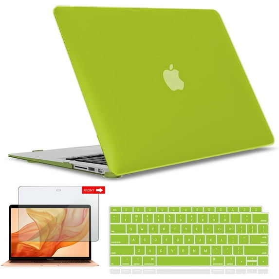 IBENZER Old Version (2010-2017 Release) MacBook Air 13 Inch Case (Models: A1466 / A1369), Plastic Hard Shell Case with Keyboard for Apple Mac Air 13, Serenity Blue, W-A13-AVGN+2