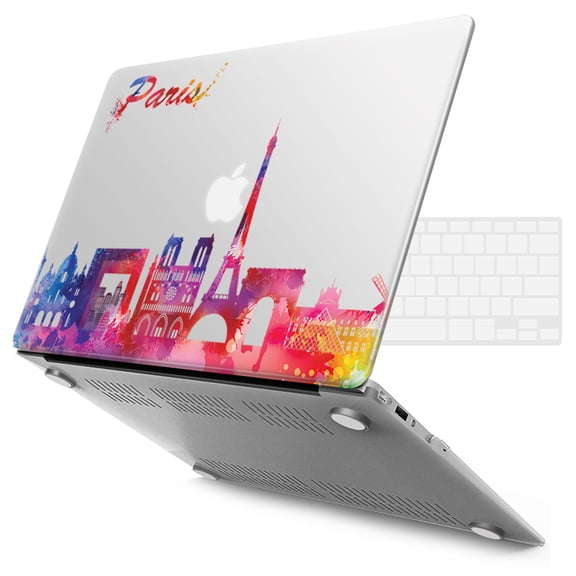 IBENZER Old Version (2010-2017 Release) MacBook Air 13 Inch Case (Models: A1466 / A1369), Plastic Hard Shell Case with Keyboard Cover for Apple Mac Air 13, Paris, W-A13-PAR+1