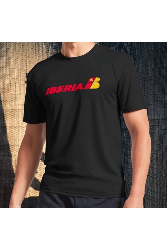IBERIA - Spanish Airlines (1992) Active Logo Men's T-Shirt Funny Size S to 5XL