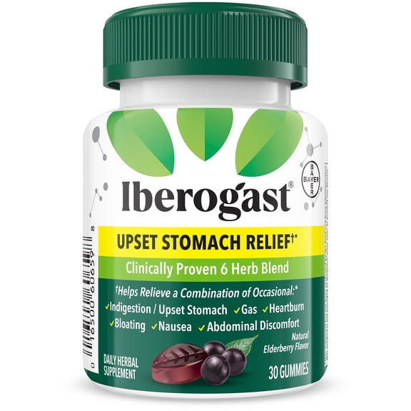 Iberogast Gummies for Occasional Upset Stomach Relief, 30ct, Allergen-Free