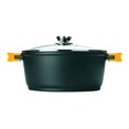 thumbnail image 1 of IBILI Casserole Evolution with lid 28 cm, 28 x 28 x 10 cm, Black/Yellow/Transparent, 2 Piece, 1 of 1