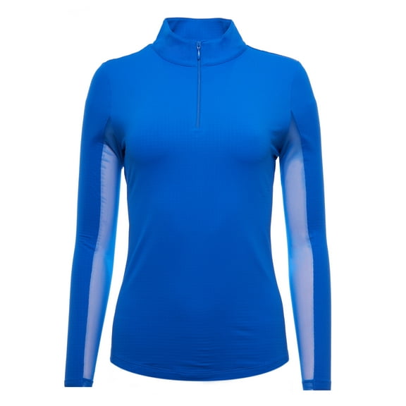 IBKUL Golf Ladies IceFil Long Sleeve Mock Blue Small