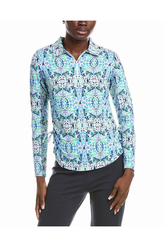 womens  Adjustable Length Polo Shirt, xs, Navy