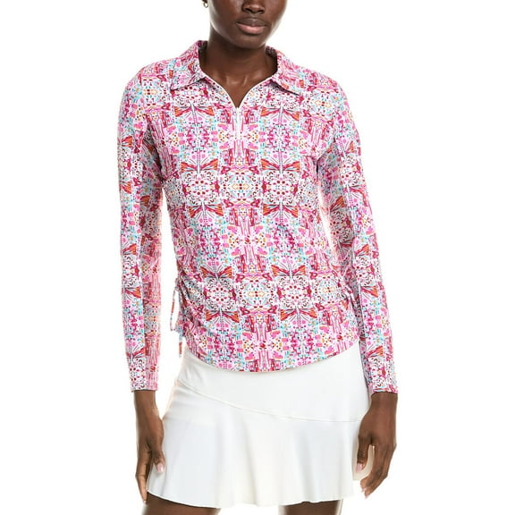 IBKUL womens  Adjustable Length Polo Shirt, xs, Pink