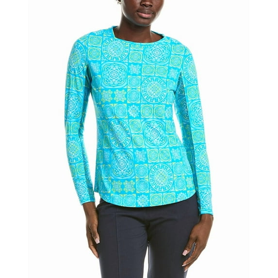 IBKUL womens Crewneck Top, xs, Blue