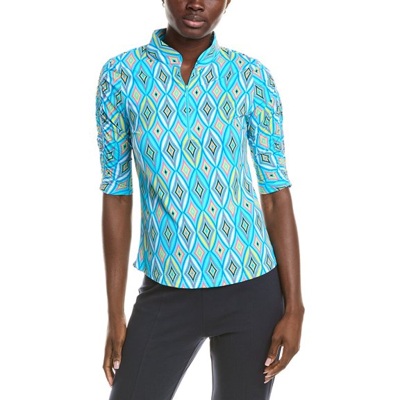 IBKUL womens Elbow Sleeve Top, l, Green