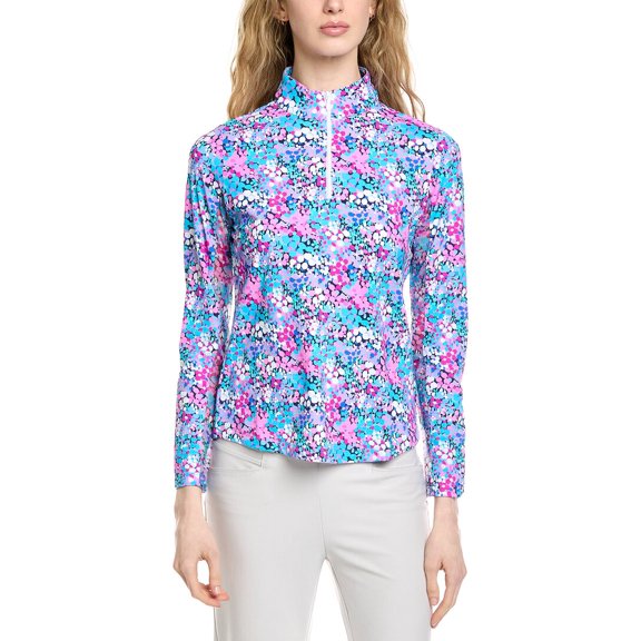 IBKUL womens Long Sleeve Mock Neck Top, XL, Pink