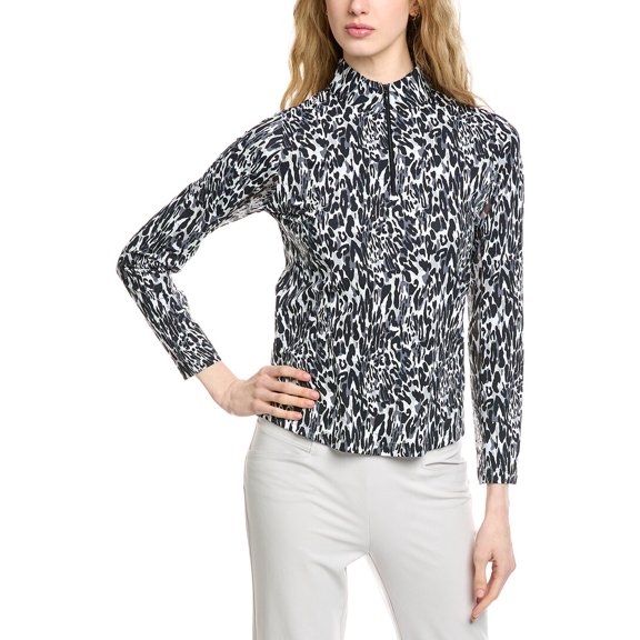 IBKUL womens Long Sleeve Mock Neck Top, s, Black