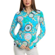 IBKUL womens  Long Sleeve Polo Shirt, S, Blue