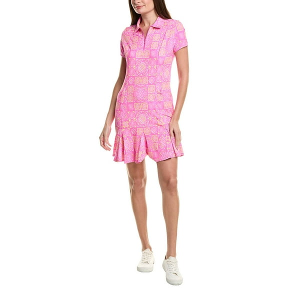 IBKUL womens  Print Godet Dress, s, Pink