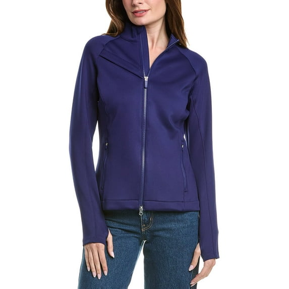 IBKUL womens Solid Zip Jacket, s, Blue