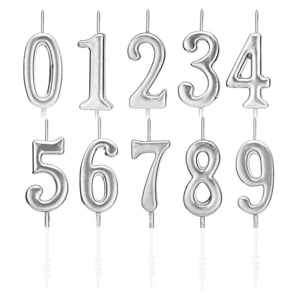IBLESSU 10Pieces Number Birthday Candles Happy Birthday Cake Candles