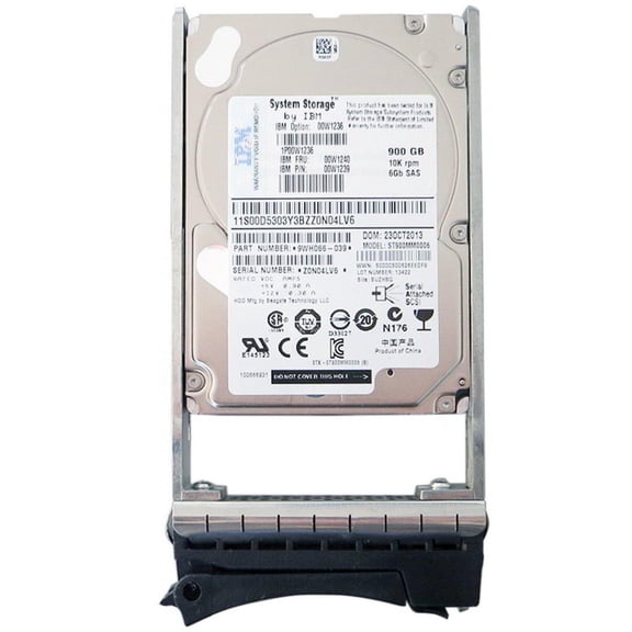 IBM 00W1236 Hard drive - 900 GB - hot-swap - 2.5 inch - SAS 6Gb/s - 10000 rpm - for System Storage DS3512, DS3524, DS3950